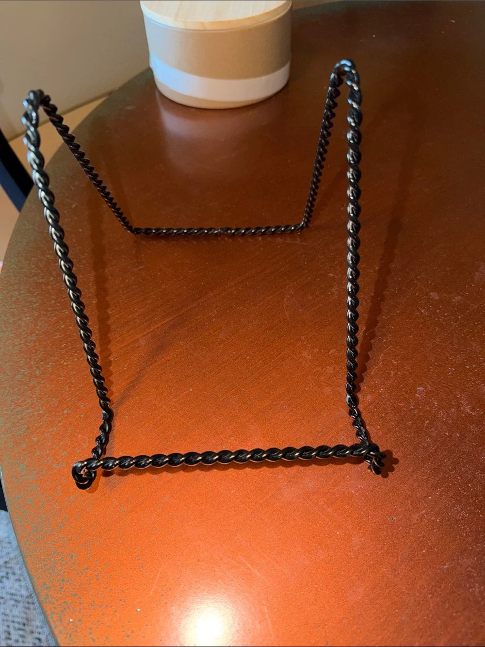 Black Twisted Metal Display Stand